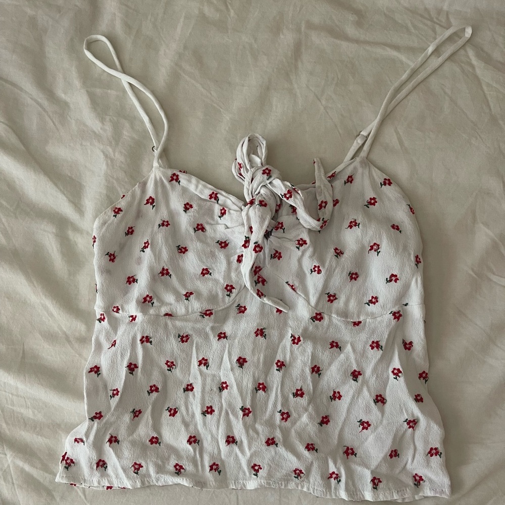 brandy melville crop floral tank